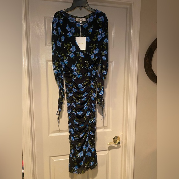 NWT Diane Von Furstenberg Women’s Rochelle Dress in August Floral Size Large - Picture 4 of 8